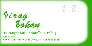 virag bokan business card